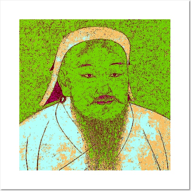 Genghis Khan Portrait Wall Art by werewolfintheair